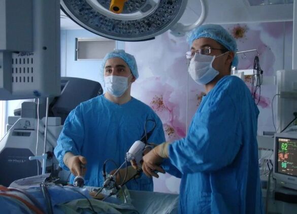 Surgical method for the treatment of prostatitis